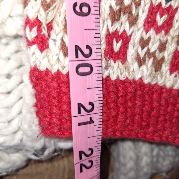 Talbots Colorful Patchwork Knit Cardigan In A Size Medium. Holiday Christmas - Picture 5 of 7